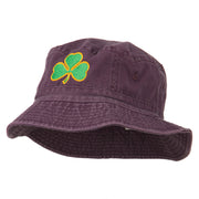 Saint Patrick's Day Clover Embroidered Bucket Hat