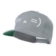 Sleeping Text Emoticon Embroidered Snapback Cap