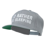 I'd Rather Be Sleeping Embroidered Flat Bill Cap