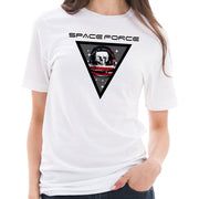 Space Force Skull Designed Unisex Short Sleeve Cotton Jersey T-Shirt