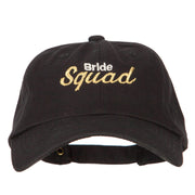 Glitter Bride Squad Embroidered Unstructured Washed Cap