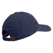 U.S. Army 25th Infantry Division Embroidered Washed Solid Pigment Dyed Cotton Twill Brass Buckle Cap - Navy OSFM