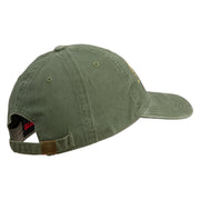 U.S. Army 25th Infantry Division Embroidered Washed Solid Pigment Dyed Cotton Twill Brass Buckle Cap - Olive OSFM