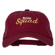 Glitter Bride Squad Embroidered Unstructured Washed Cap