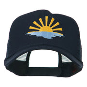 Sunrise Embroidered Mesh Back Cap