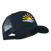 Sunrise Embroidered Mesh Back Cap