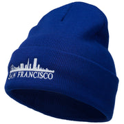 San Francisco Skyline Embroidered Cuffed Long Beanie