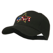 USA Logo with Star Embroidered Cap