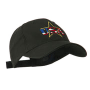 USA Logo with Star Embroidered Cap