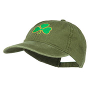 Shamrock Embroidered Washed Cap