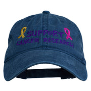 Support Cancer Research Embroidered Washed Cap