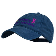 Support Cancer Research Embroidered Washed Cap