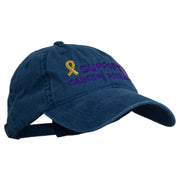 Support Cancer Research Embroidered Washed Cap