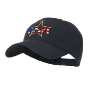 USA Logo with Star Embroidered Cap