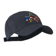 USA Logo with Star Embroidered Cap