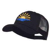 Sunrise Embroidered Mesh Back Cap