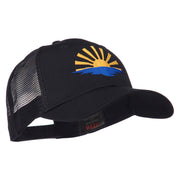 Sunrise Embroidered Mesh Back Cap