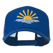 Sunrise Embroidered Mesh Back Cap