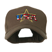 USA Logo with Star Embroidered Cap