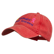 Support Cancer Research Embroidered Washed Cap