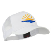 Sunrise Embroidered Mesh Back Cap