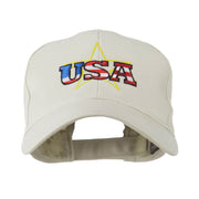 USA Logo with Star Embroidered Cap