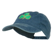 Shamrock Embroidered Washed Cap