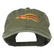 Salmon Squid Rig Embroidered Washed Cap