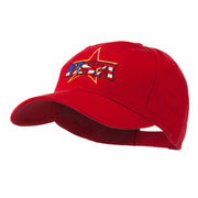 USA Logo with Star Embroidered Cap