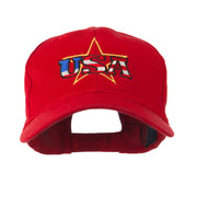 USA Logo with Star Embroidered Cap