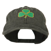 Shamrock Embroidered Washed Cap