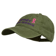 Support Cancer Research Embroidered Washed Cap