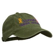 Support Cancer Research Embroidered Washed Cap