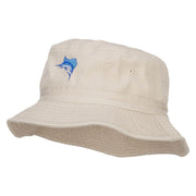 Sailfish Embroidered Pigment Dyed Bucket Hat