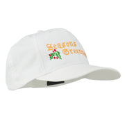 Seasons Greetings Embroidered Cap