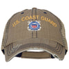 US Coast Guard Embroidered Low Profile Cotton Mesh Cap