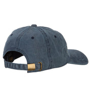 Massachusetts with Map Outline Embroidered Washed Cotton Twill Cap