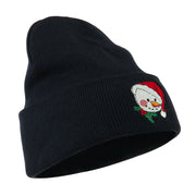 Smile Snowman Embroidered Beanie