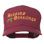 Seasons Greetings Embroidered Cap