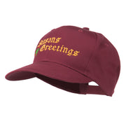 Seasons Greetings Embroidered Cap