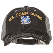 US Coast Guard Embroidered Low Profile Cotton Mesh Cap