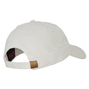 Massachusetts with Map Outline Embroidered Washed Cotton Twill Cap