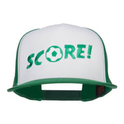 Soccer Score Embroidered Classic Trucker Cap