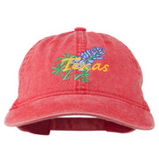 Texas State Bluebonnet Flower Embroidered Cap