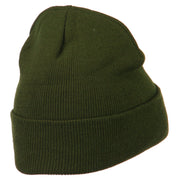 Irish Embroidered Cuff Long Beanie