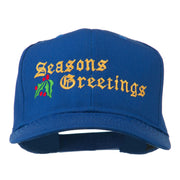 Seasons Greetings Embroidered Cap