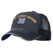 US Coast Guard Embroidered Low Profile Cotton Mesh Cap