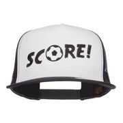 Soccer Score Embroidered Classic Trucker Cap