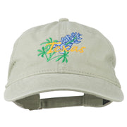 Texas State Bluebonnet Flower Embroidered Cap