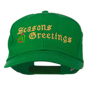 Seasons Greetings Embroidered Cap